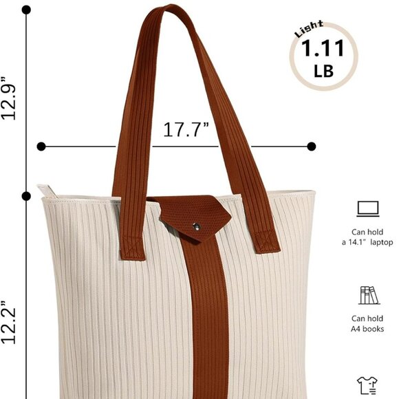 Women’s Recycled Polyester Tote Bag Lightweight Multi-Purpose Storage - Picture 3 of 7